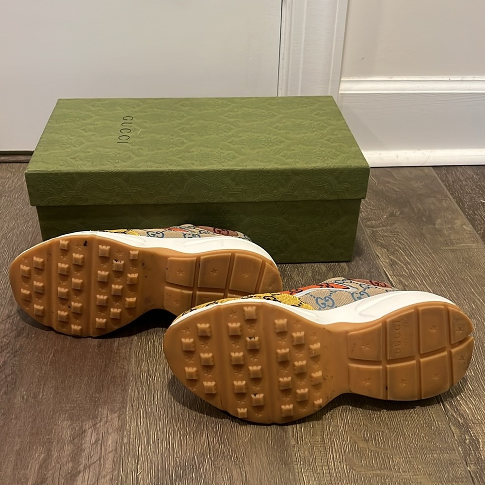 🧡💛Gucci Rhyton GG Multicolor Sneaker Sz 38 - Picture 13 of 13